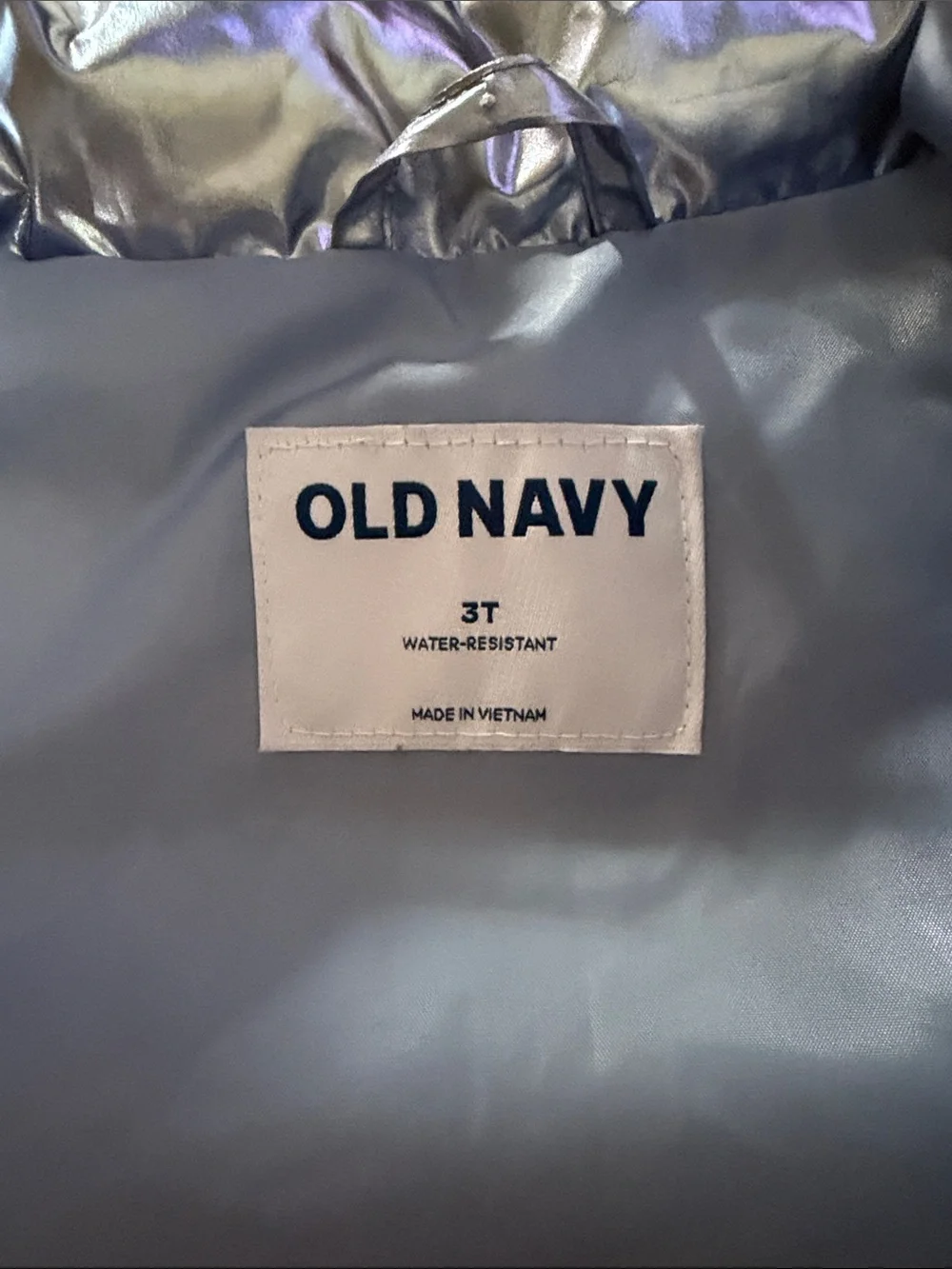 Old Navy Iridescent Purple Girls Puffer Vest